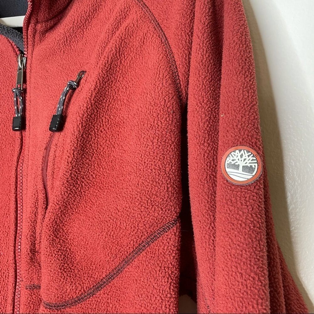 Timberland‎ Orange Fleece Polyester Zip Up Jacket - Picture 3 of 11
